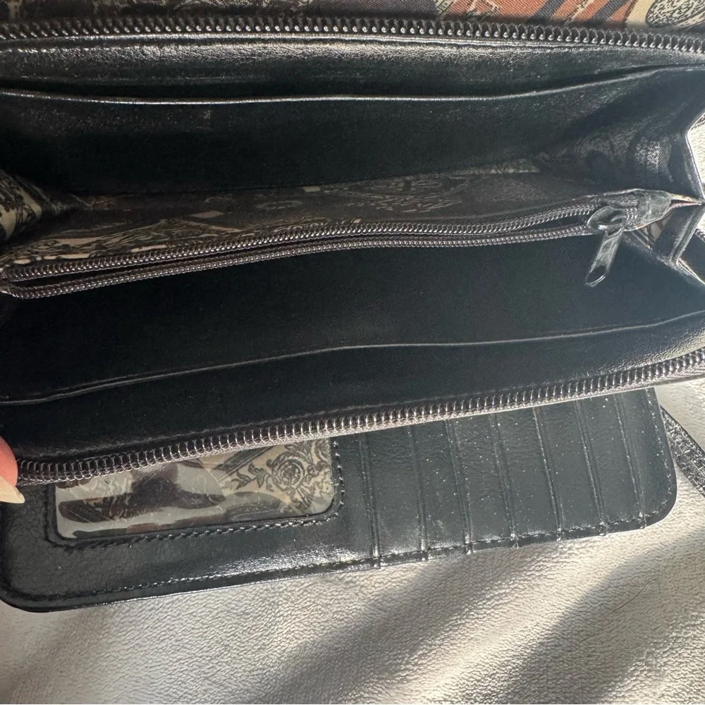 Vintage Bellerose Black Leather Crossbody Wallet Purse – Organizer Bag Y2K‎